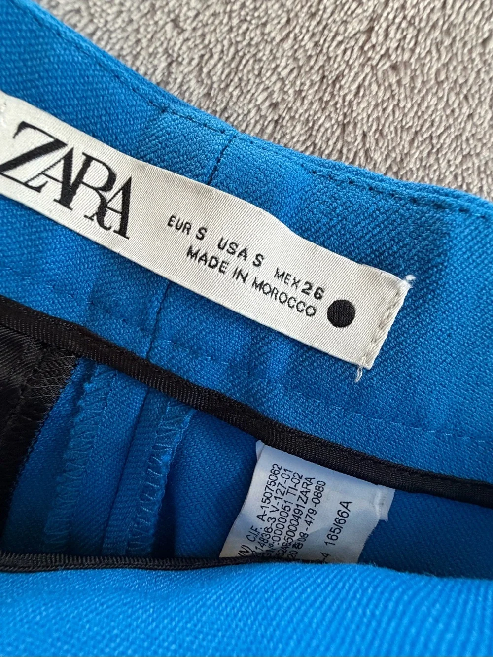 Zara Women’s Blue Double-Breasted Blazer & Trousers Pants Set Size S